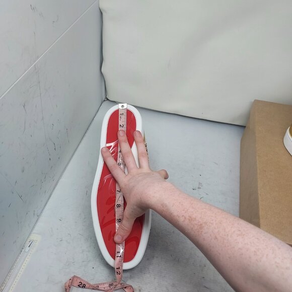 CHRISTIAN LOUBOUTIN White Gold Louis Orlato High Top Stud Sneaker - Picture 6 of 10